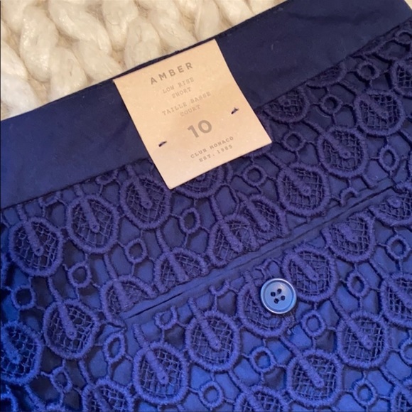 Club Monaco Navy Blue Amber shorts size 10 NWT - Picture 7 of 7